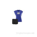 Custom Blue Short Sleeve Sublimated Volleyball Uniforms for